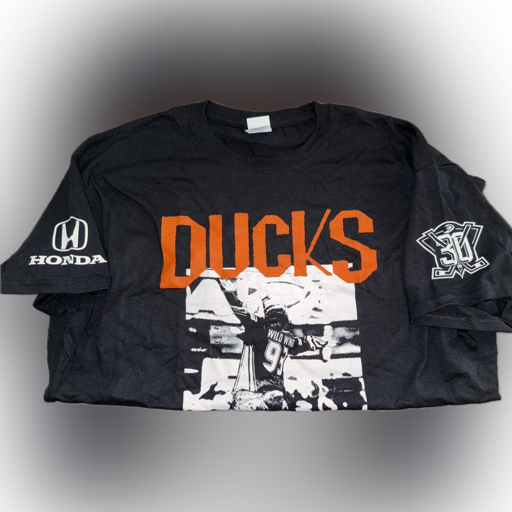 Port Authority Black and Orange Short Sleeve Tee
